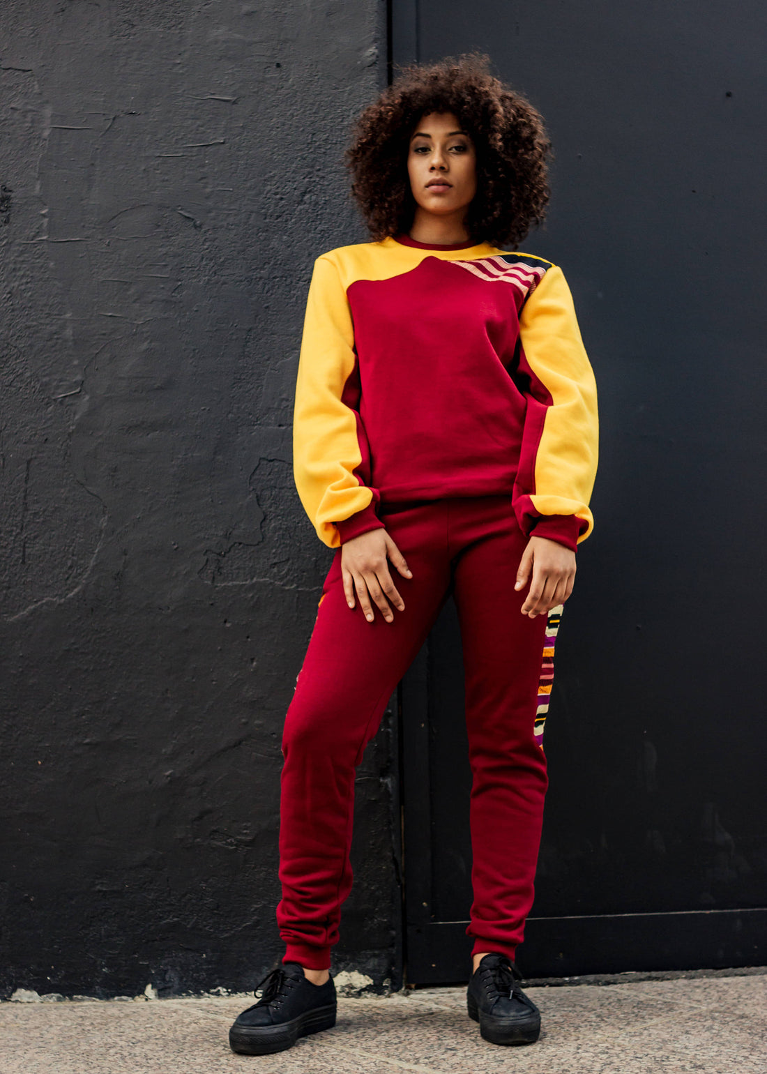 Jupiter| Tracksuit | Burgundy | Tribal |Handmade