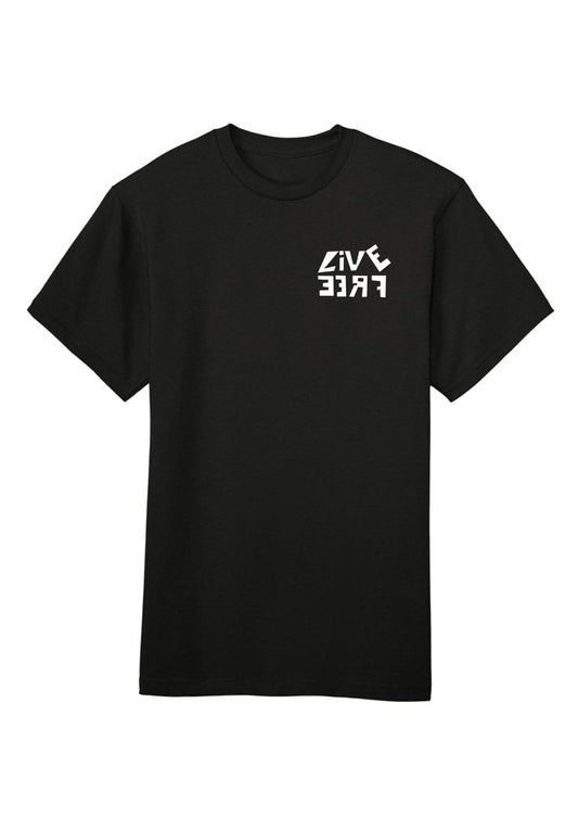 Live Free graphic design cotton T-shirt