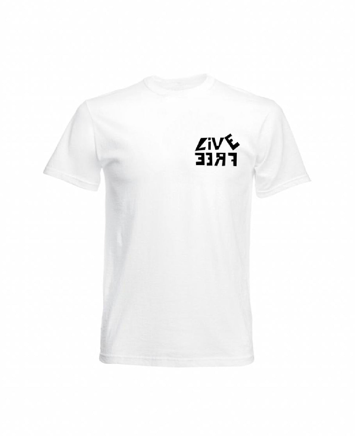 Live Free graphic design cotton T-shirt