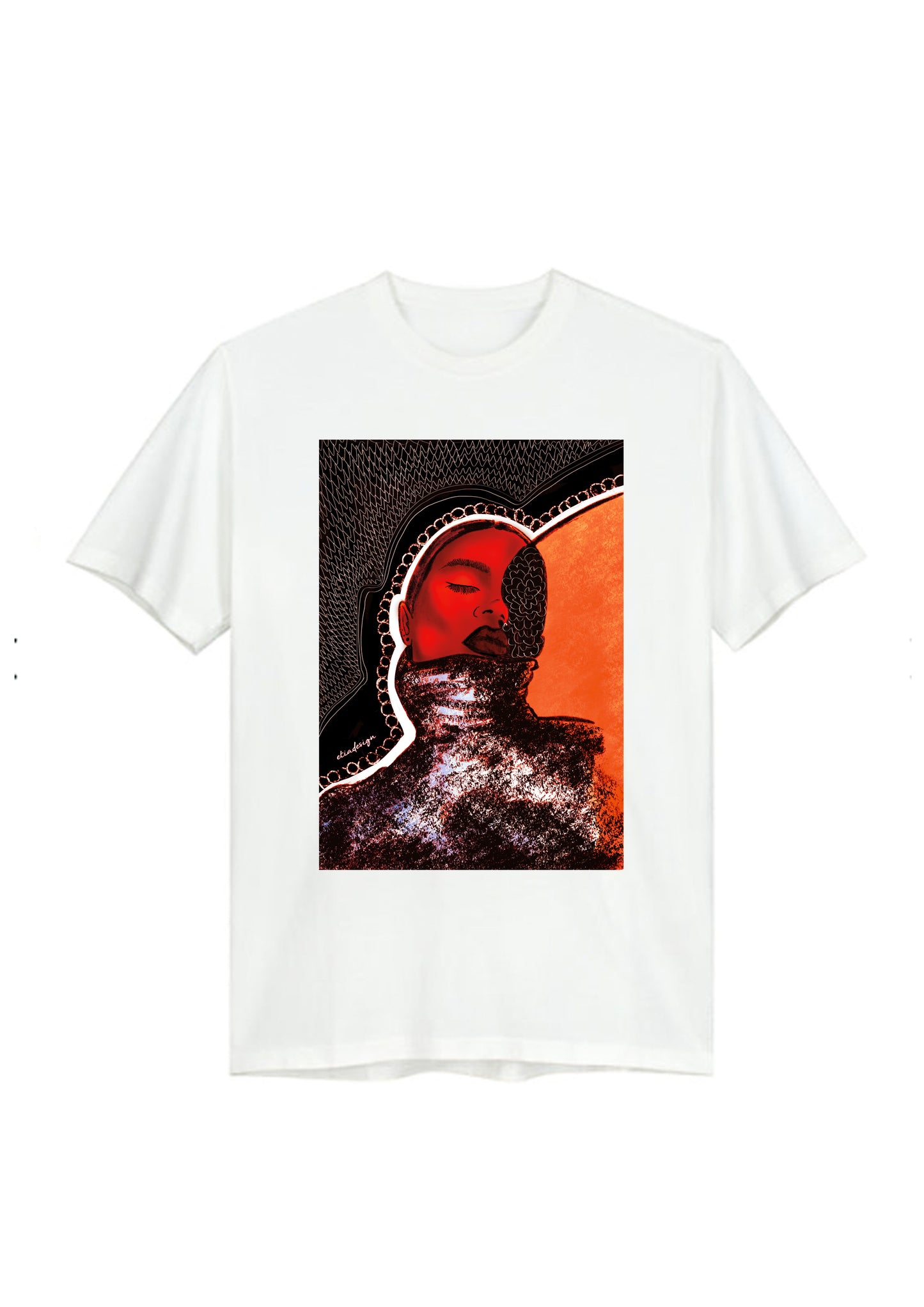 Sunset - Drop shoulder, crew neck organic cotton T-shirt