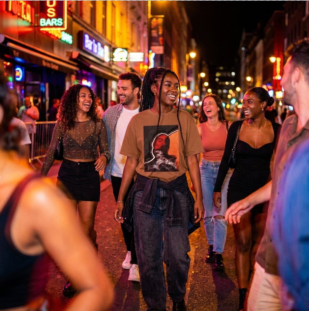 Drop shoulder organic cotton Adult unisex T-shirt