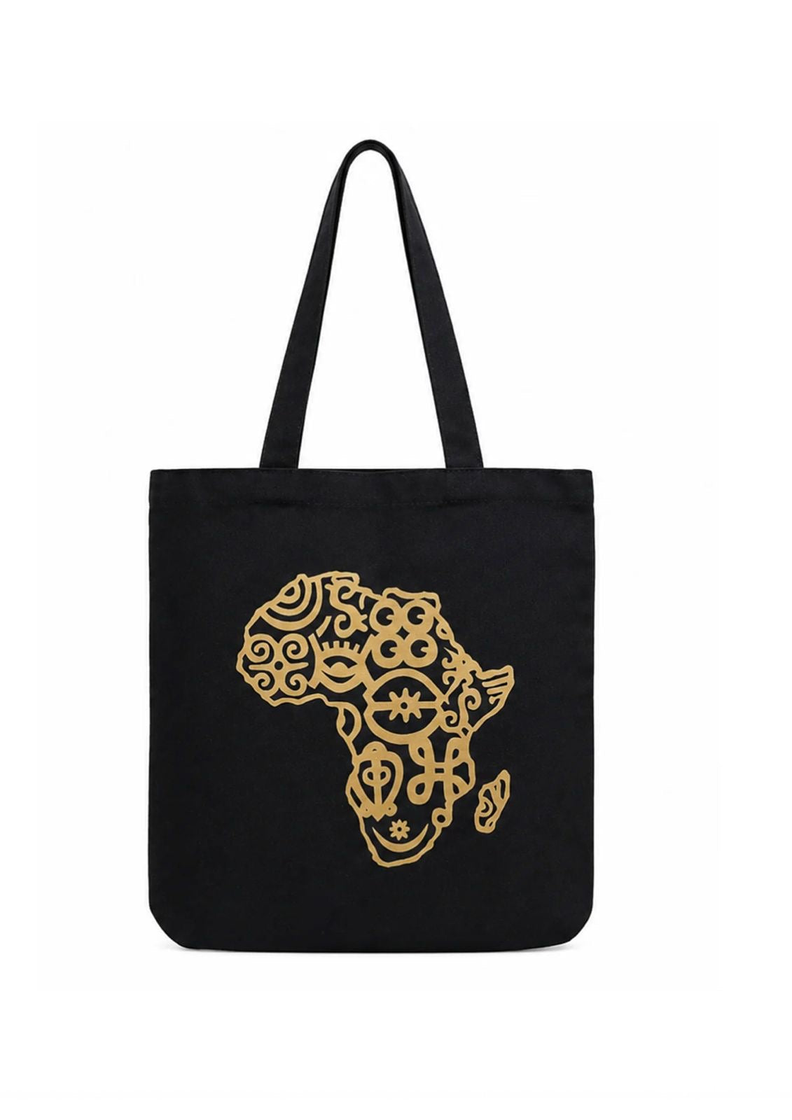 Adinkra Canvas Tote Bag – Organic Cotton Shopper | African Symbol Print | Made in UK | Etia Design
