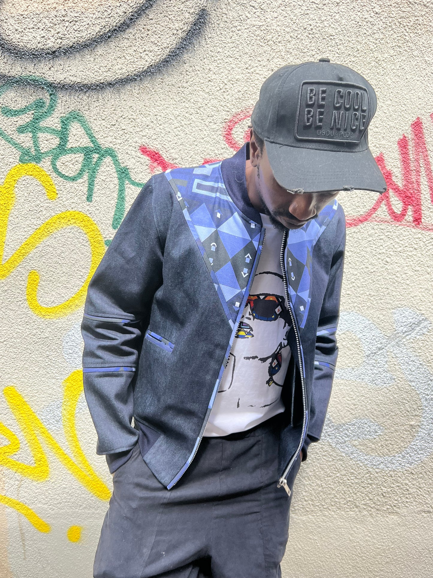 Denim Bomber Jacket F.T 23|| Unisex Adult Size