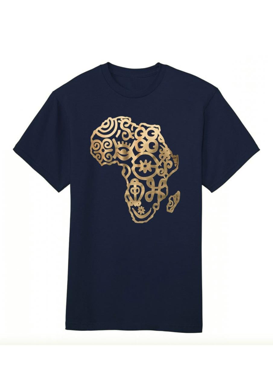 Adinkra Symbol Cotton T-Shirt – Adult Unisex Loose Fit Tee