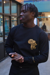 Gold adinkra symbol sweatshirt 
