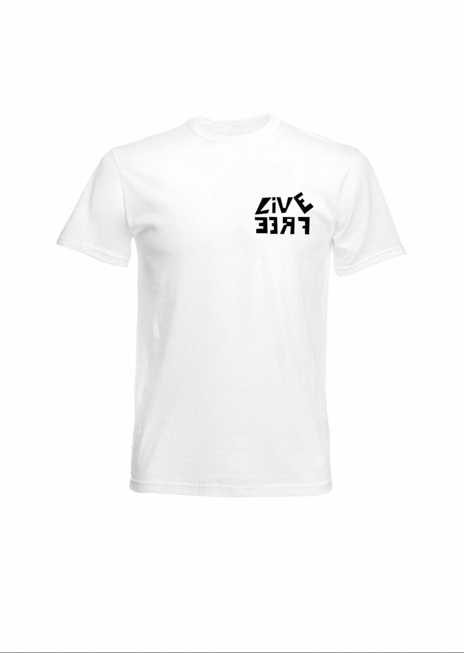 Live Free graphic design cotton T-shirt