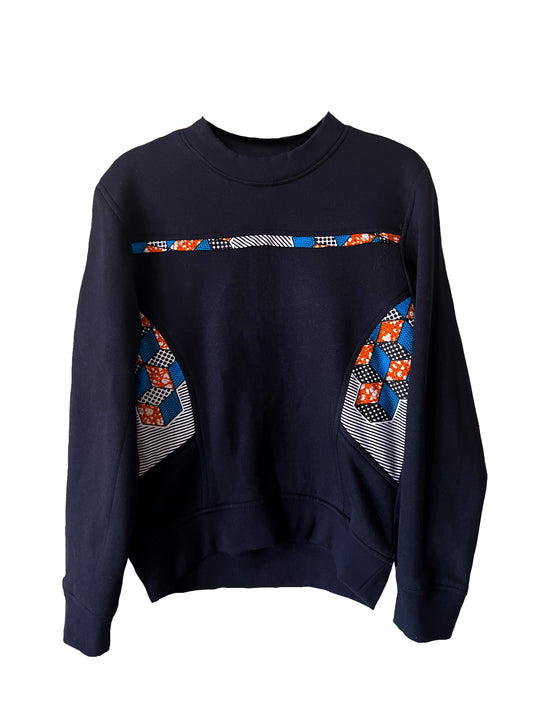 Black & Blue orange cropped women’s Sweatshirt