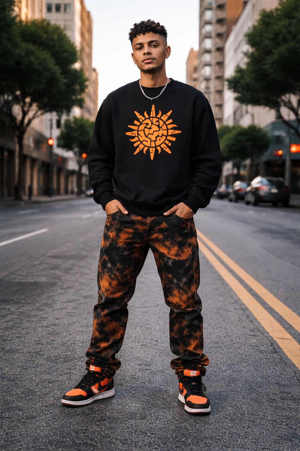 Adult Unisex Sun Symbol Sweatshirt – Original Graphic Crewneck