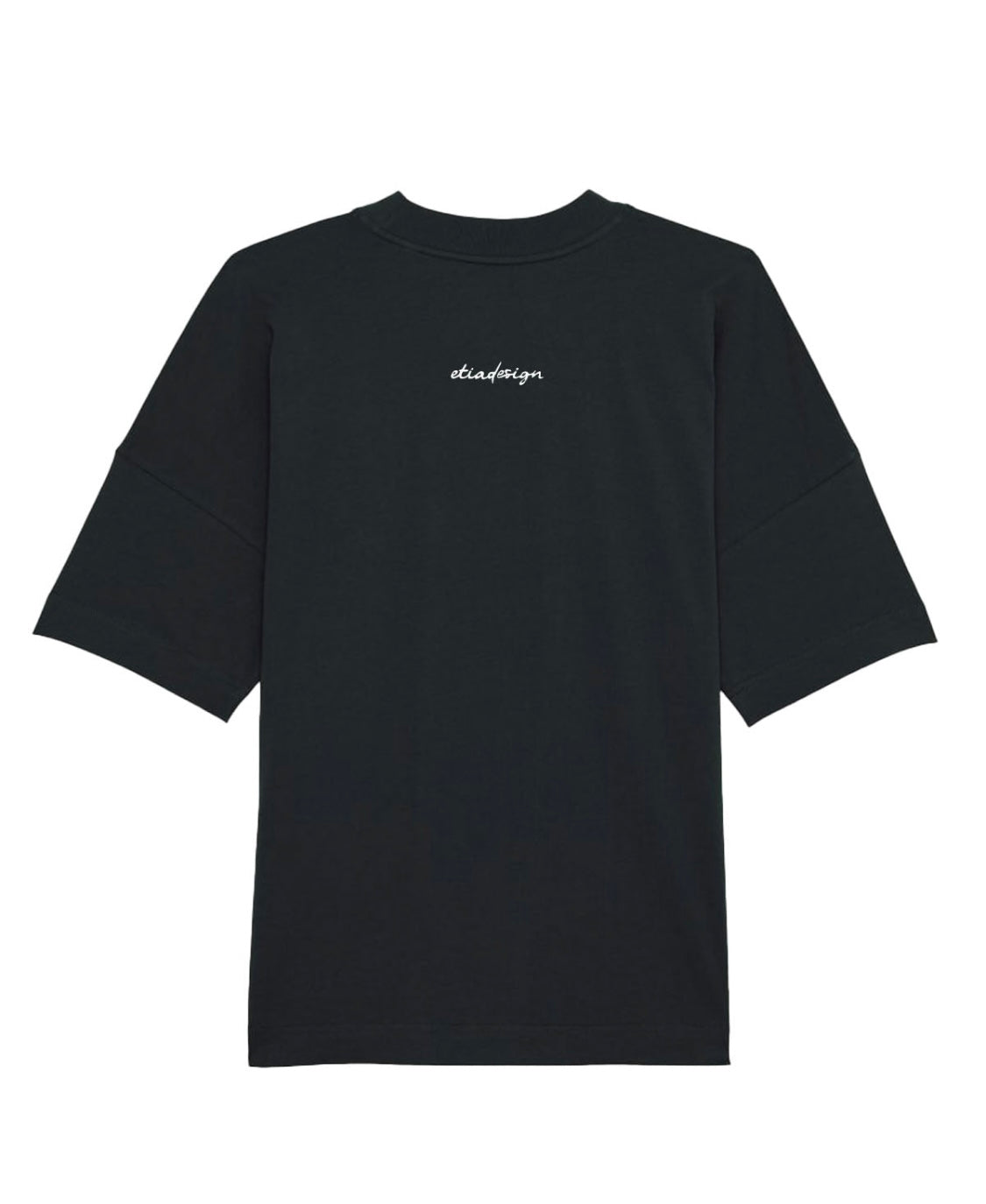 Short Sleeve Oversized Black Organic T-shirt