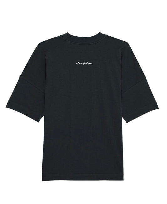Short Sleeve Oversized Black Organic T-shirt