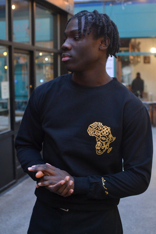 Adinkra Symbols Gold Adult Sweatshirt