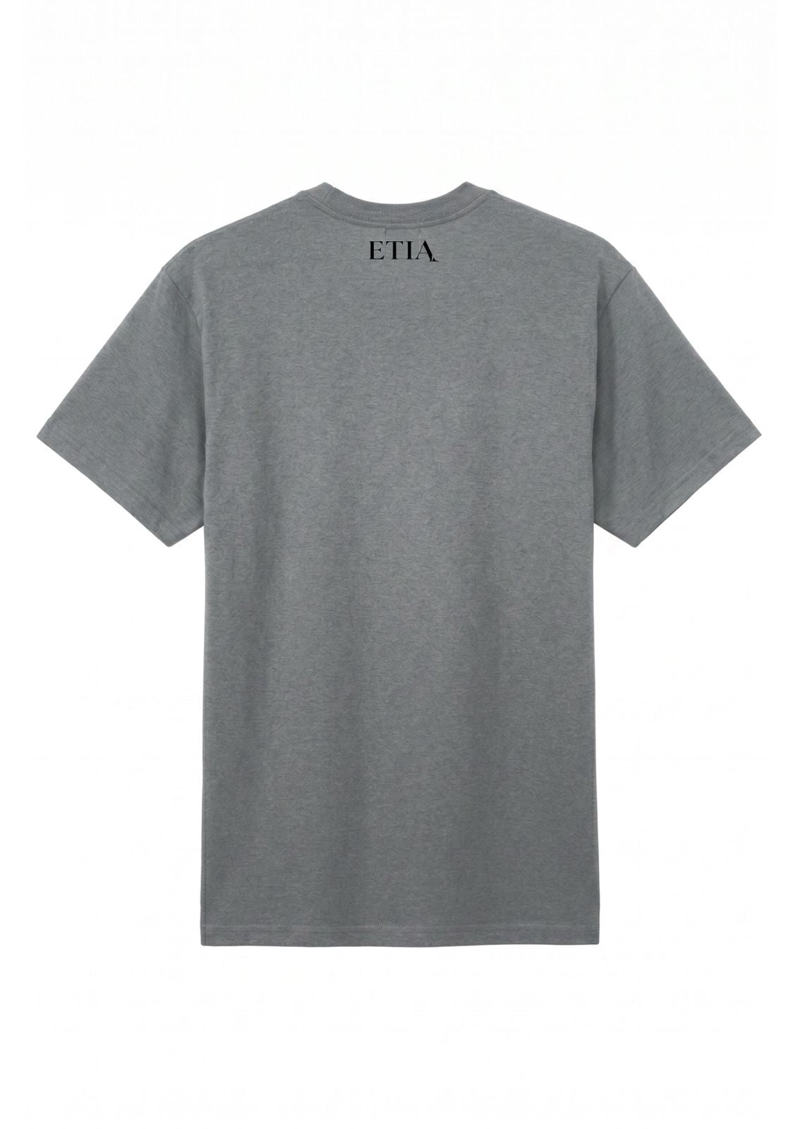 BACK OF T-SHIRT | GREY & BLACK