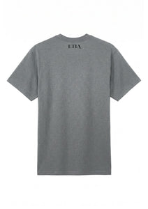 BACK OF T-SHIRT | GREY & BLACK