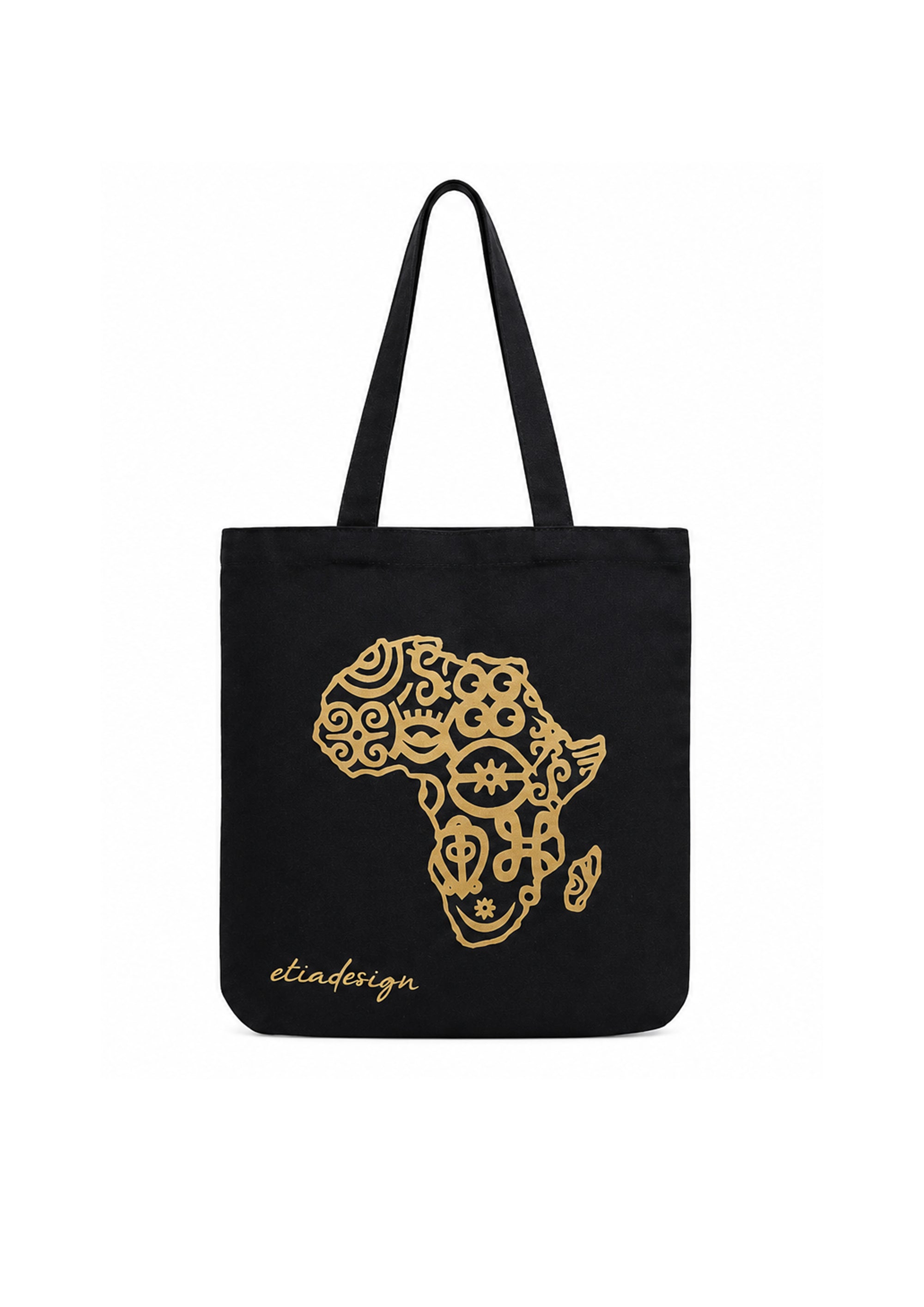 Adinkra Canvas Tote Bag – Strong Organic Cotton Shopper