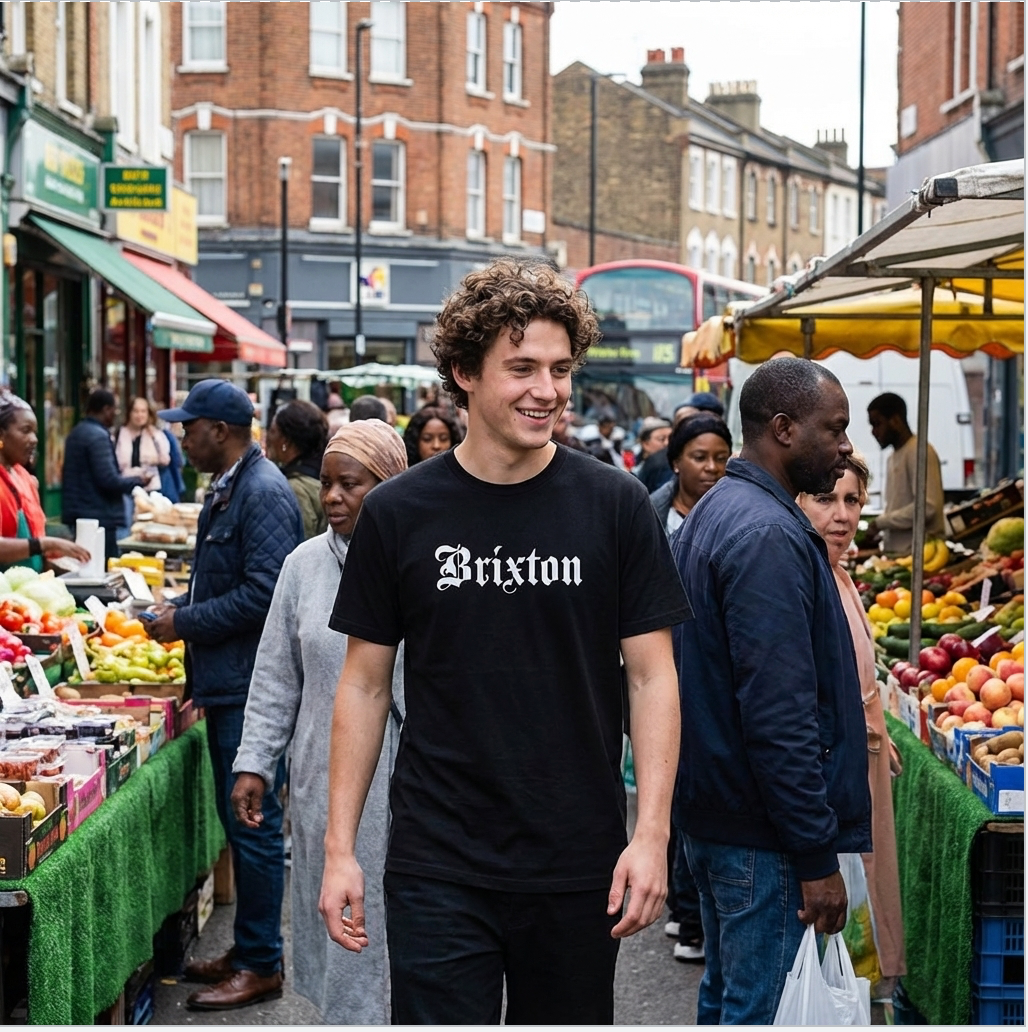 Brixton Print streetwear quality premium heavyweight Adult unisex cotton T-shirt