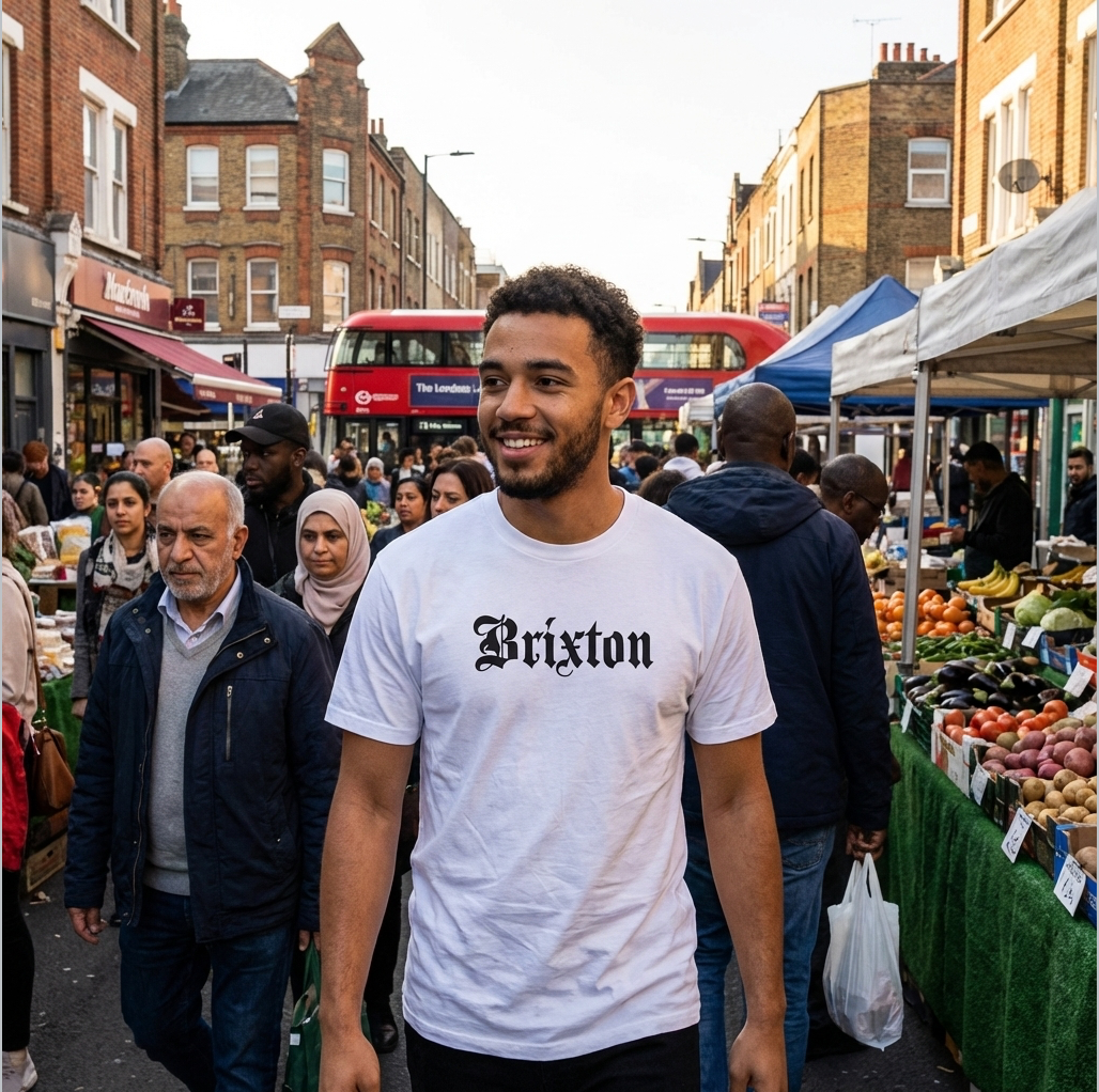 Brixton Print streetwear quality premium heavyweight Adult unisex cotton T-shirt