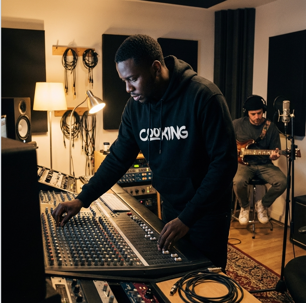 Cooking - Black Pullover Hoodie Adult Menswear