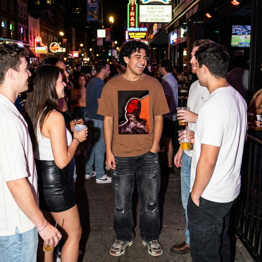 Drop shoulder organic cotton Adult unisex T-shirt