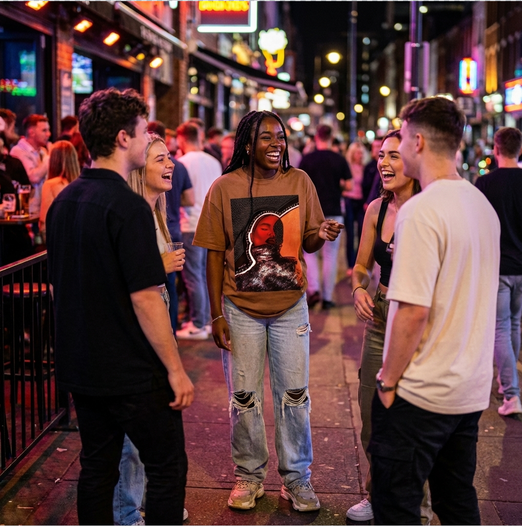 Drop shoulder organic cotton Adult unisex T-shirt