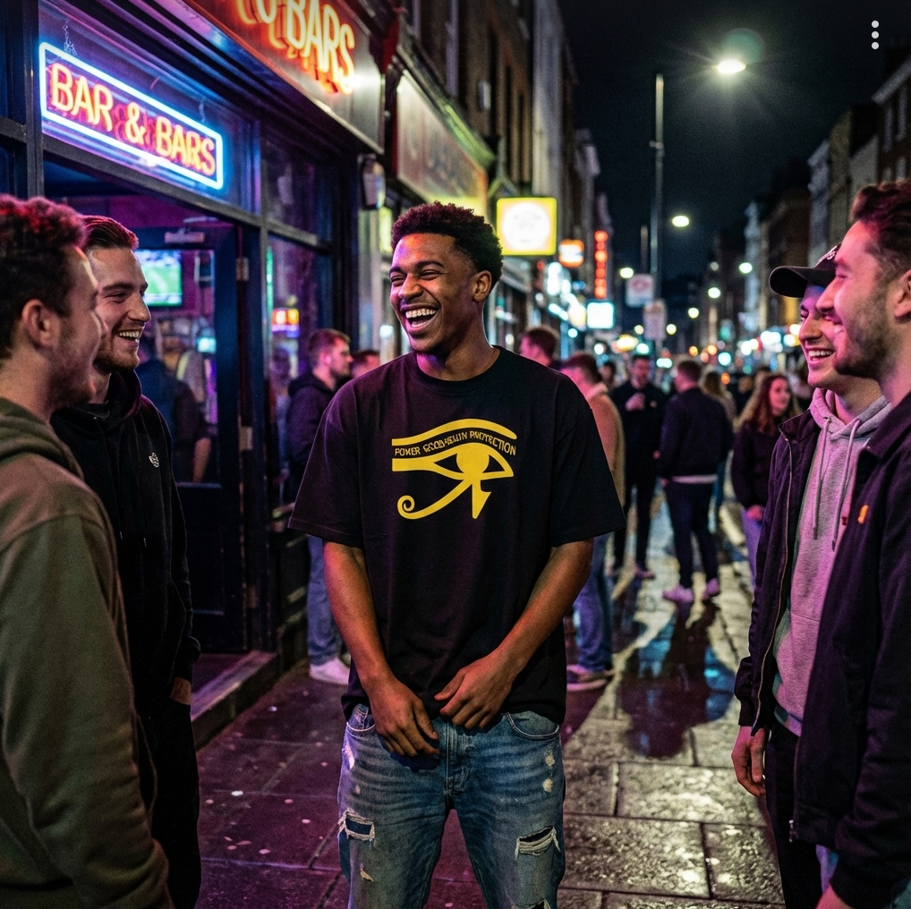 Eye of Horus Premium Cotton Unisex T-Shirt – Black Adult Tee with Graphic Design