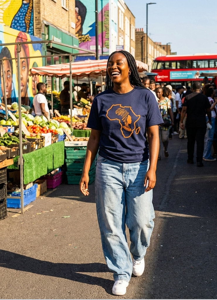 Mama Africa Design Adult Unisex on soft Cotton wide fit T-shirt