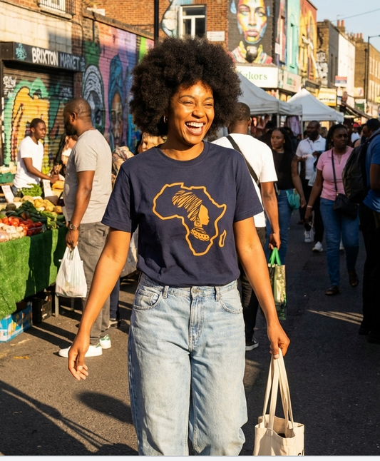 Mama Africa Design Adult Unisex on soft Cotton wide fit T-shirt