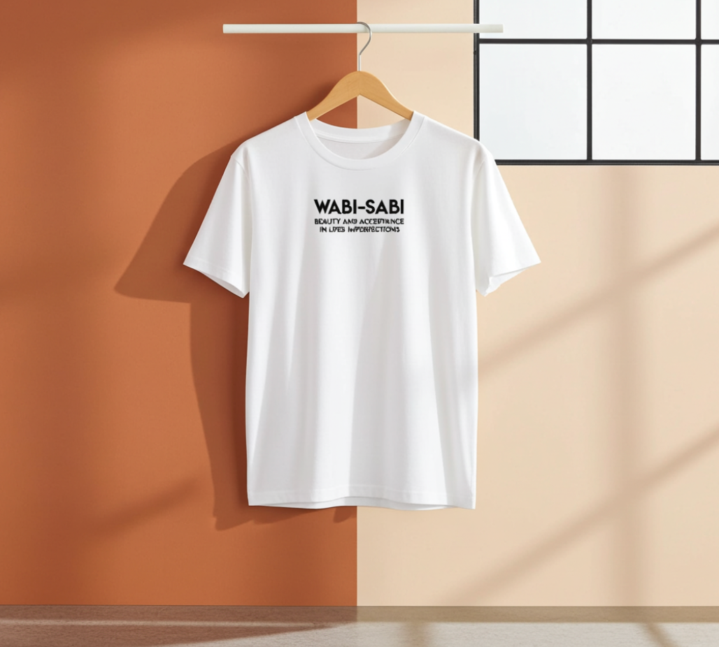 Unique Premium Cotton wide loose fit Wabi Sabi T-shirt