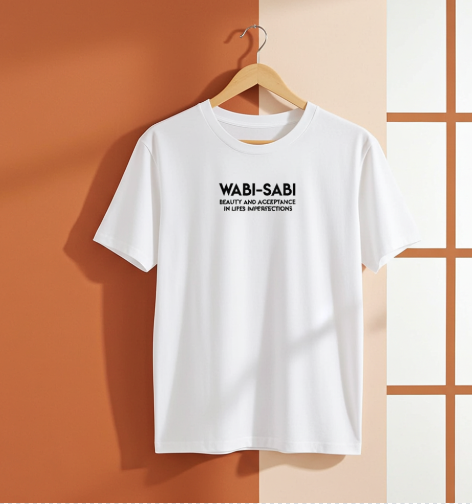 Unique Premium Cotton wide loose fit Wabi Sabi T-shirt