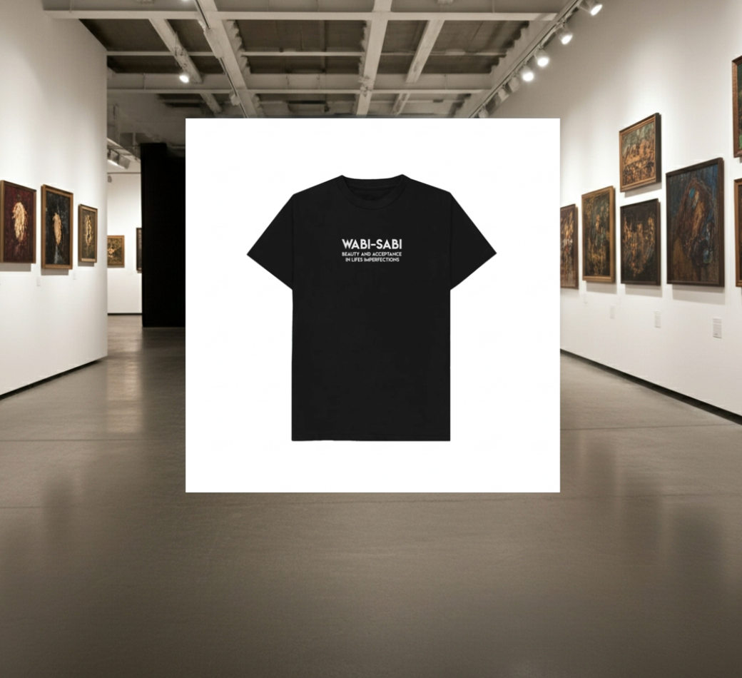 Unique Premium Cotton wide loose fit Wabi Sabi T-shirt