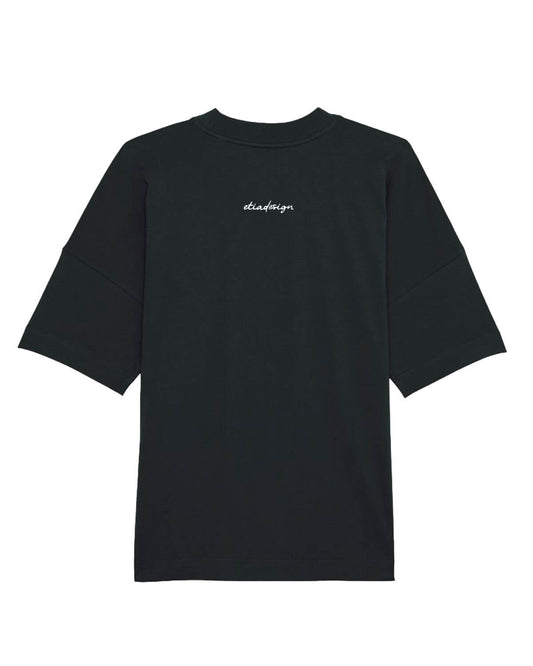 Short Sleeve Oversized Black Organic T-shirt