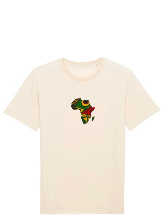 United Colours - Printed Colour African Map Organic Cotton T-shirt
