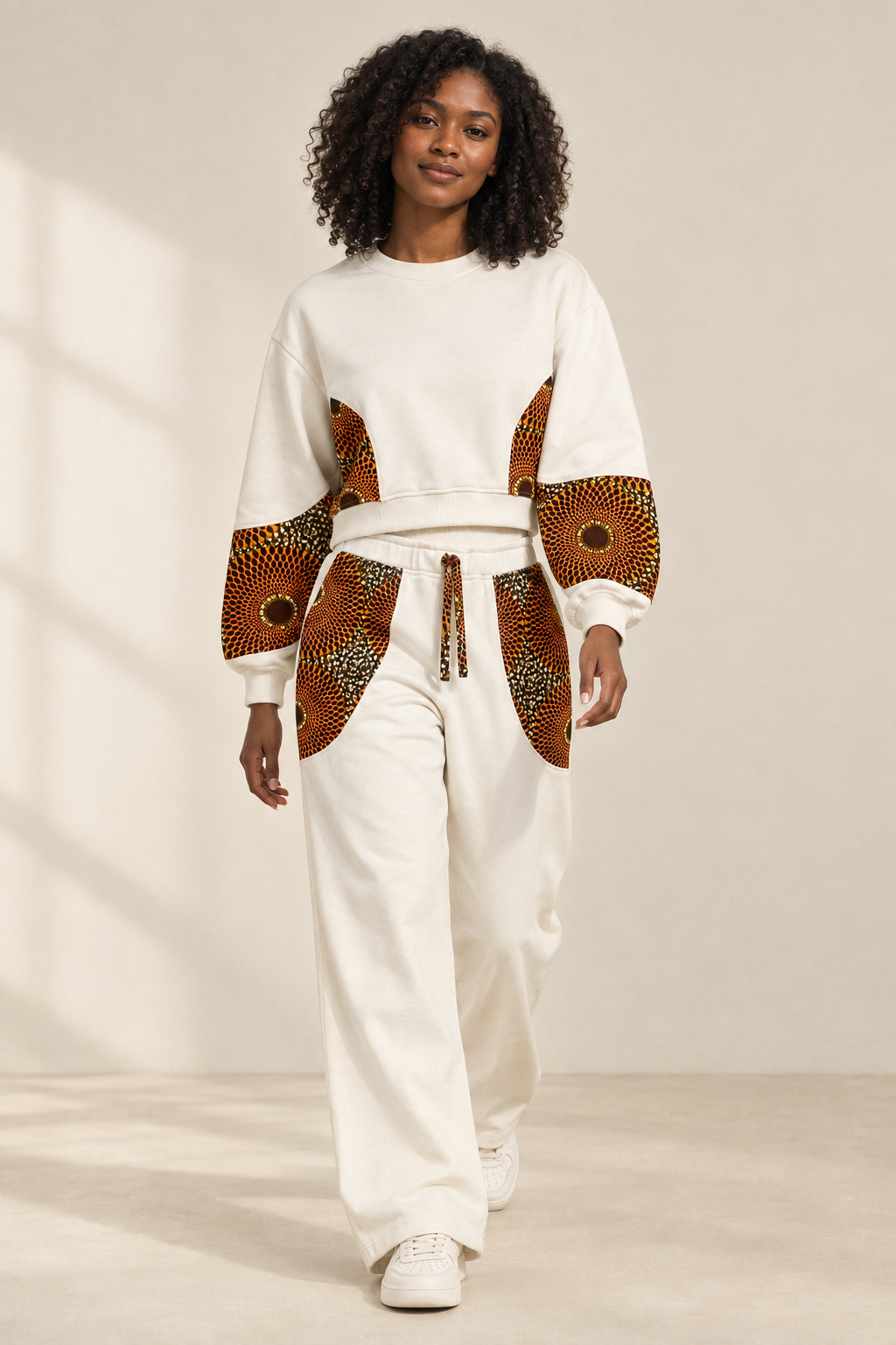 Cream wax-print tracksuit lifestyle preview