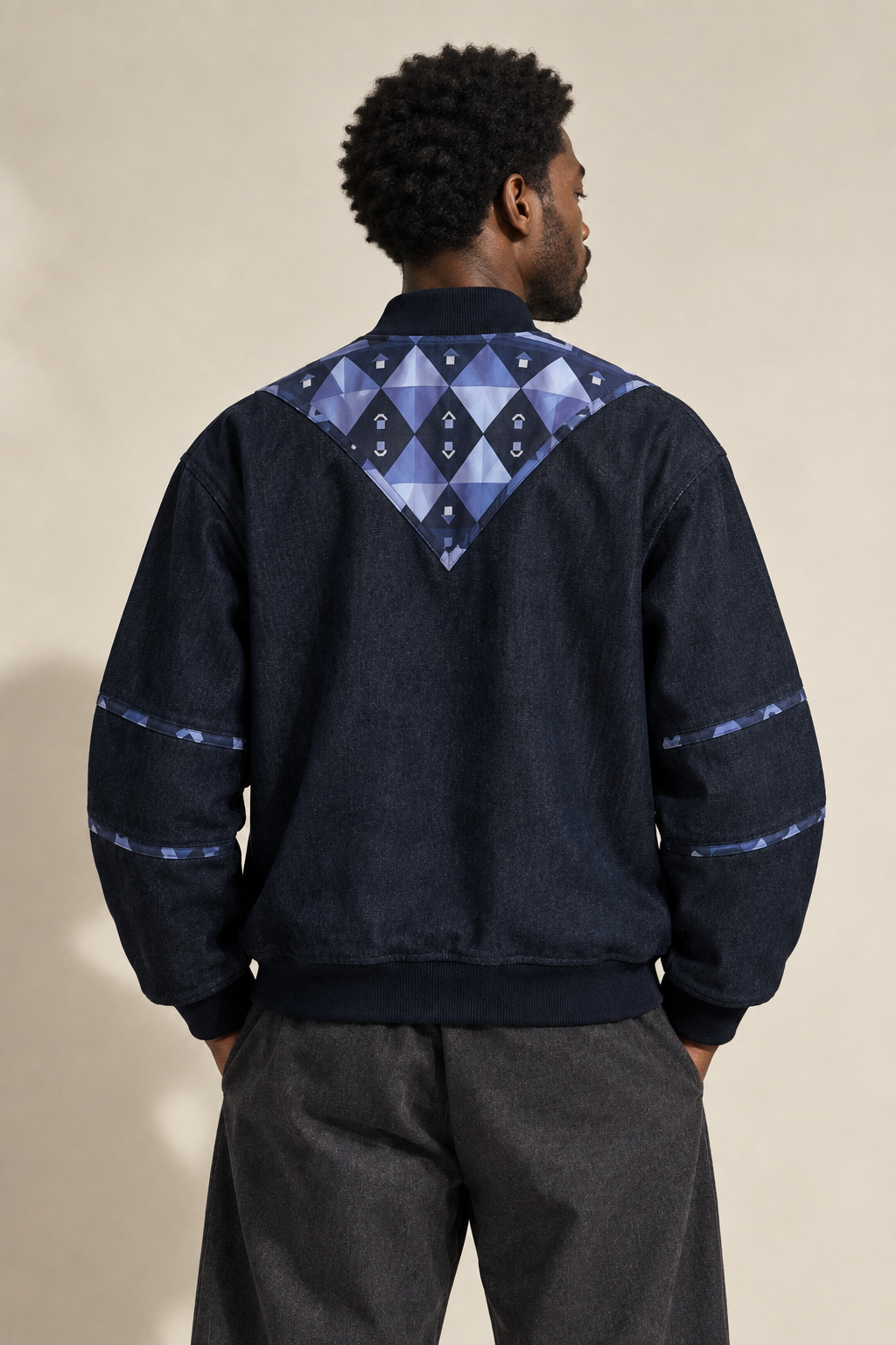 Japanese denim bomber back preview